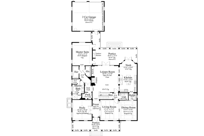 Dream House Plan - Floor Plan - Main Floor for Country House Plan #930-410 - 3 bed, 3.5 bath