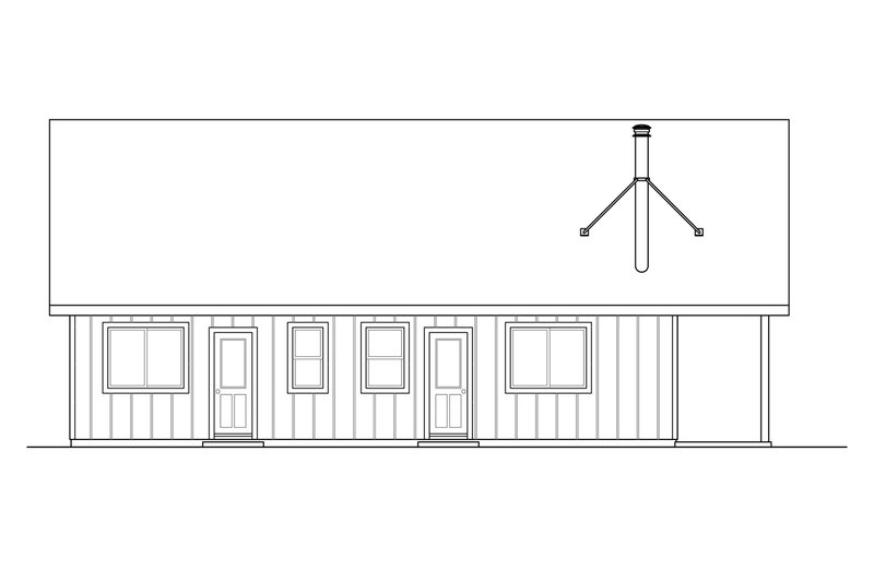 House Design - Exterior - Other Elevation for Cabin House Plan #124-1128 - 2 bed, 2 bath