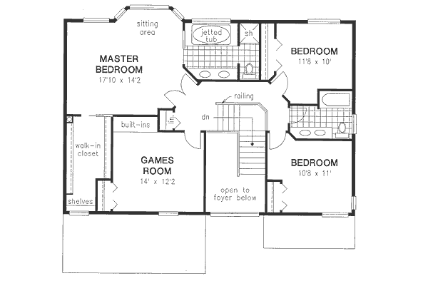 European Floor Plan - Upper Floor Plan #18-9415