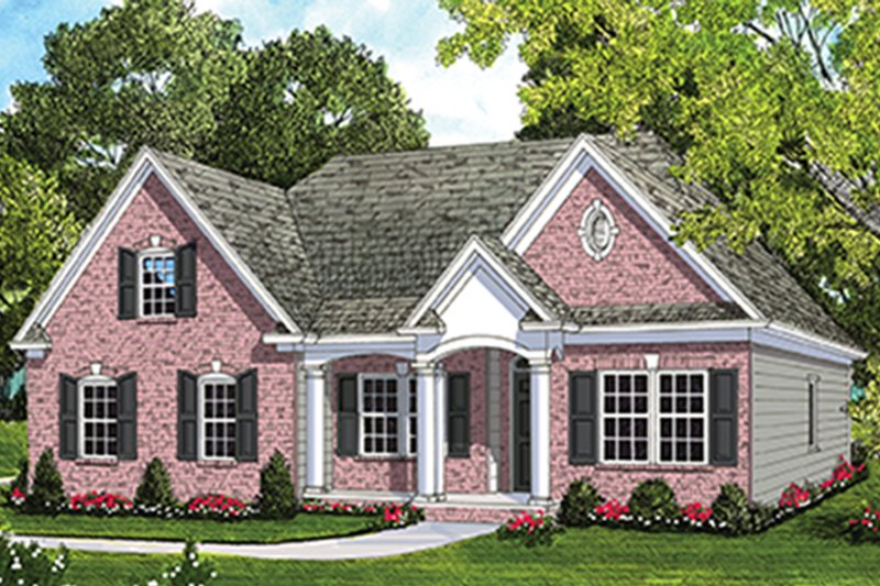 Home Plan - Exterior - Front Elevation 4 for Ranch House Plan #453-632 - 4 bed, 3 bath