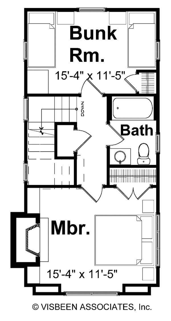 Craftsman Floor Plan - Upper Floor Plan #928-92