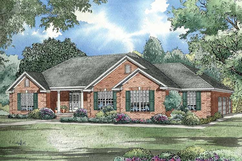 Architectural House Design - Ranch Exterior - Front Elevation Plan #17-2781