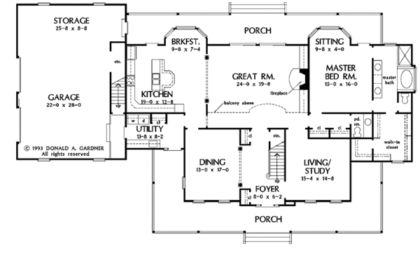 Architectural House Design - Country Floor Plan - Main Floor Plan #929-286