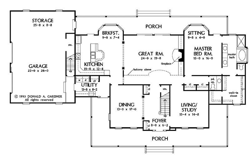 Home Plan - Floor Plan - Main Floor for Country House Plan #929-286 - 4 bed, 3.5 bath