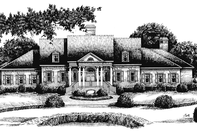 Home Plan - Classical Exterior - Front Elevation Plan #429-143