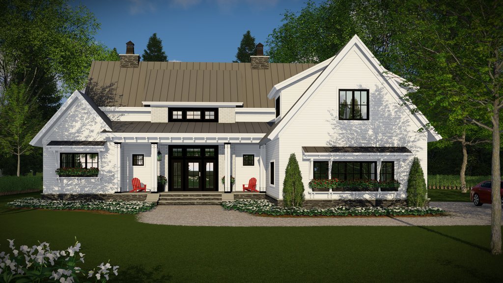 Farmhouse  Style House  Plan  4 Beds 3 5 Baths 2528 Sq Ft   Farmhouse  Style House  Plan  4 Beds 3 5 Baths 2528 Sq Ft