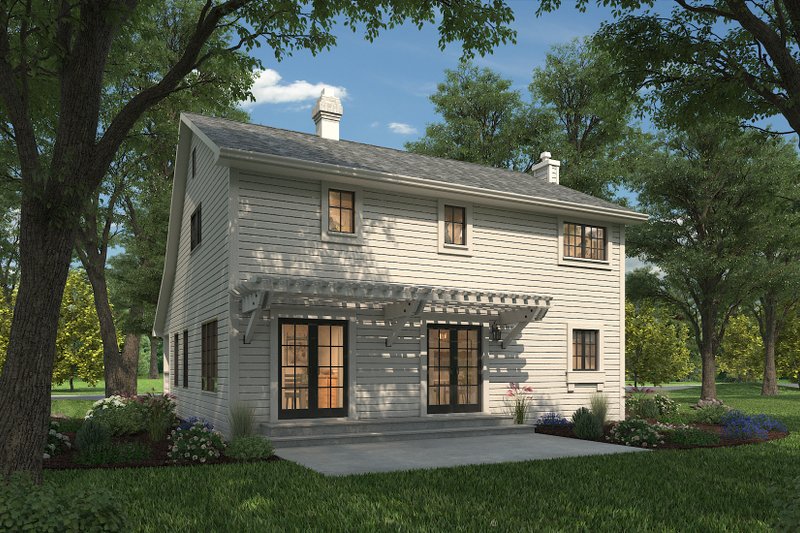 Home Plan - Exterior - Rear Elevation for Country House Plan #427-1 - 3 bed, 2.5 bath
