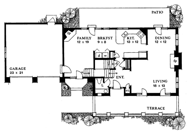 Home Plan - Country Floor Plan - Main Floor Plan #1016-47