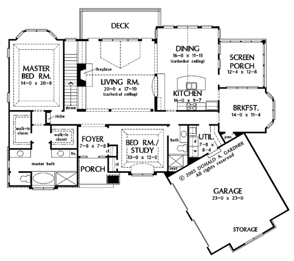 Dream House Plan - Craftsman Floor Plan - Main Floor Plan #929-761