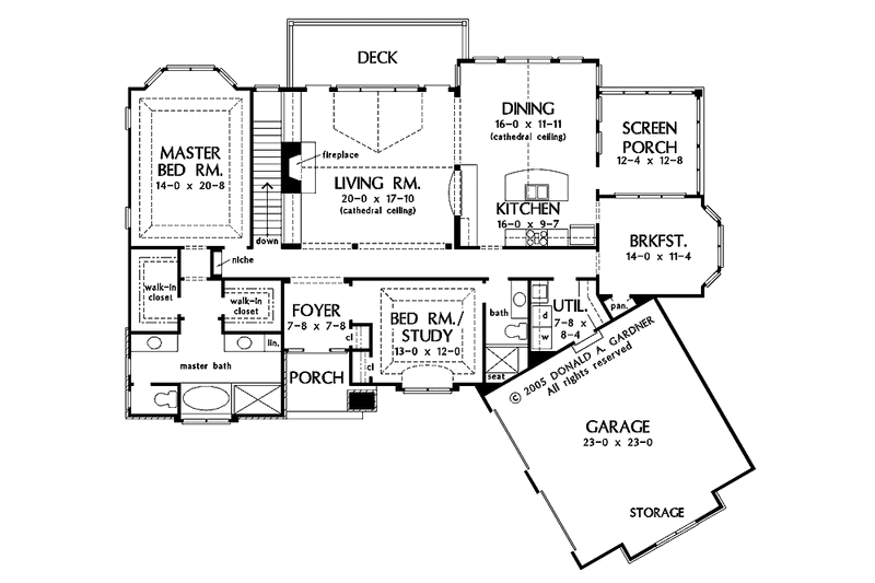 Home Plan - Floor Plan - Main Floor for Craftsman House Plan #929-761 - 4 bed, 4 bath