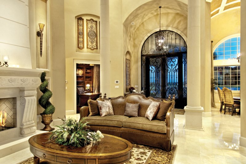 Architectural House Design - Interior - Family Room for Mediterranean House Plan #930-442 - 5 bed, 6 bath