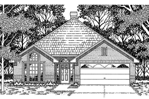Architectural House Design - Ranch Exterior - Front Elevation Plan #42-532