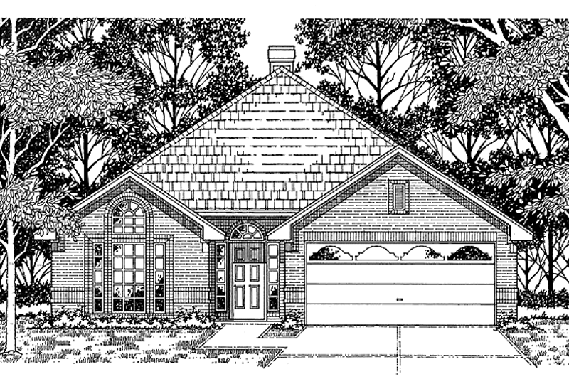 Architectural House Design - Ranch Exterior - Front Elevation Plan #42-532