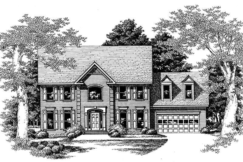 Dream House Plan - Exterior - Front Elevation 3 for Classical House Plan #927-110 - 4 bed, 3 bath
