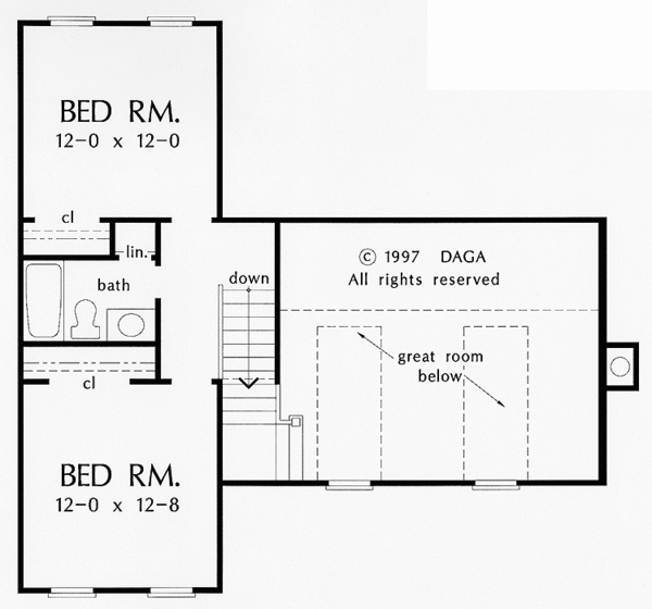 Dream House Plan - Country Floor Plan - Upper Floor Plan #929-467