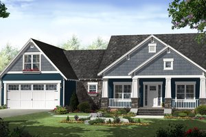 Country Exterior - Front Elevation Plan #21-459