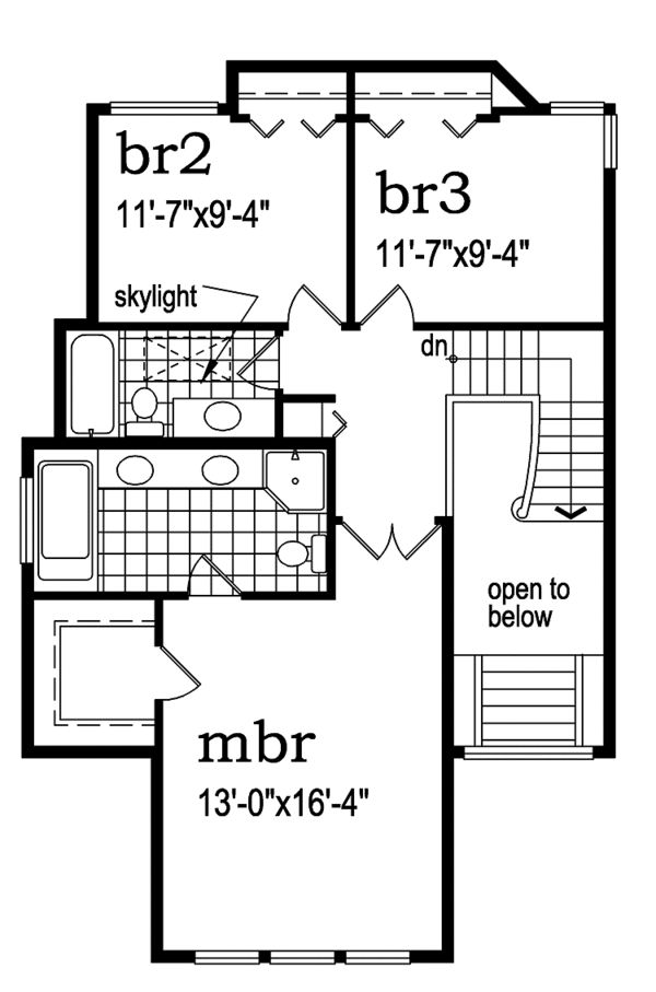 Dream House Plan - Prairie Floor Plan - Upper Floor Plan #47-1054