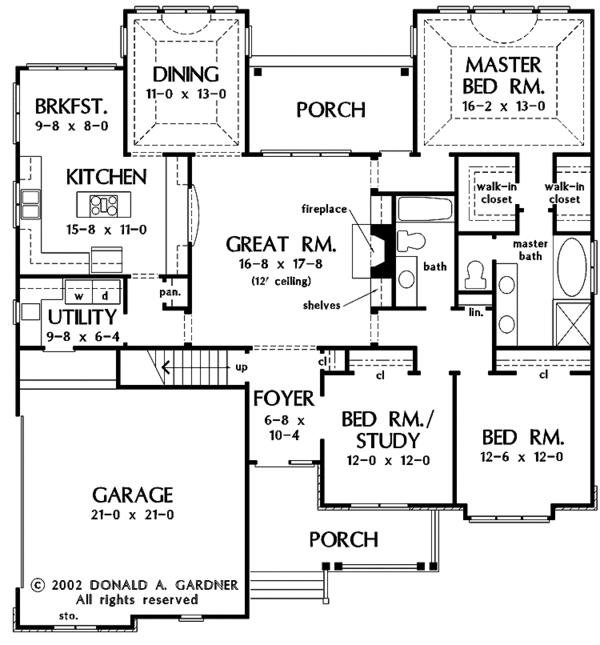 House Blueprint - Country Floor Plan - Main Floor Plan #929-669