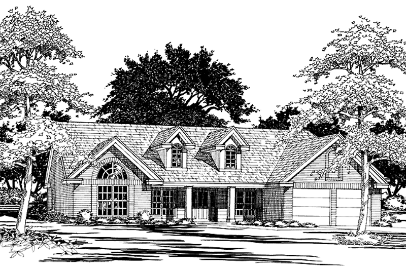 Architectural House Design - Country Exterior - Front Elevation Plan #472-72