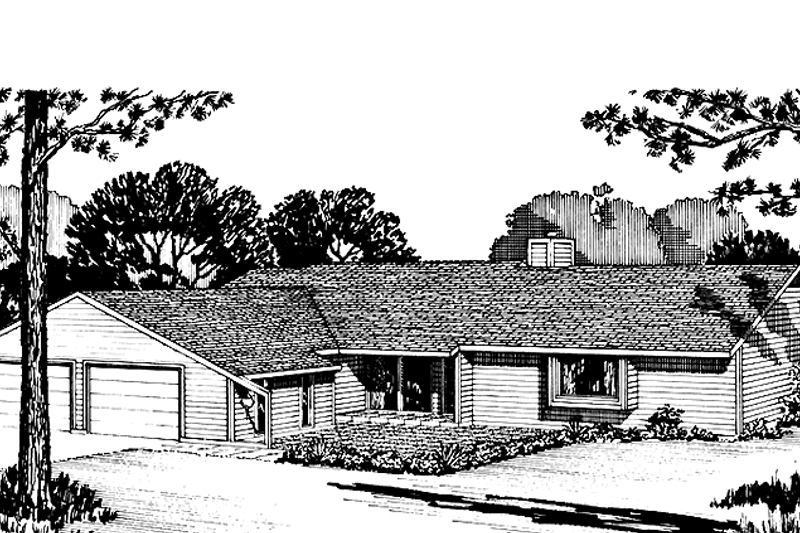 Dream House Plan - Ranch Exterior - Front Elevation Plan #320-1335