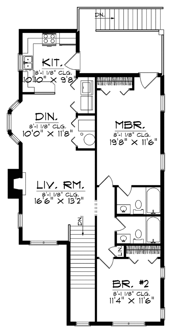 House Design - Colonial Floor Plan - Upper Floor Plan #70-1393