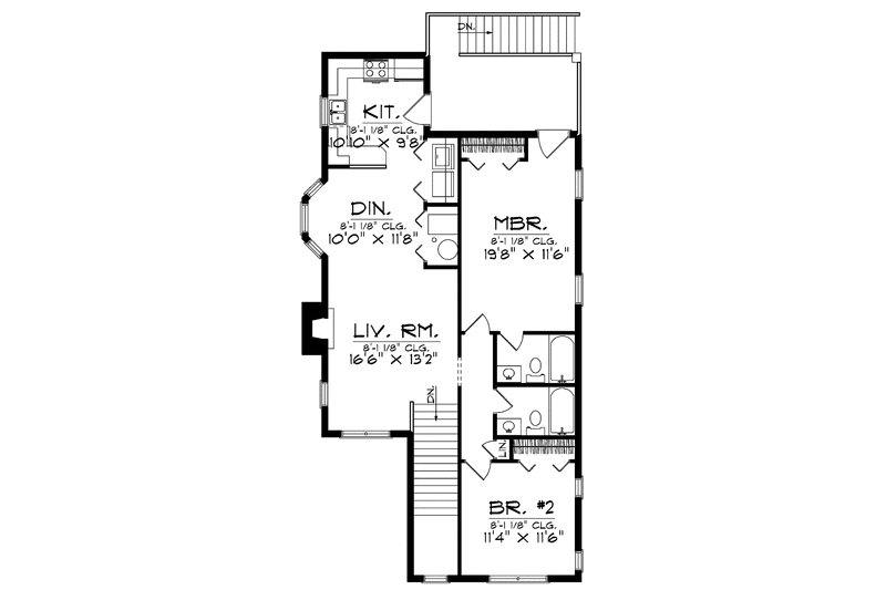 Architectural House Design - Floor Plan - Upper Floor for Colonial House Plan #70-1393 - 4 bed, 4 bath