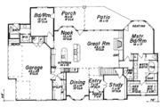 European Style House Plan - 4 Beds 4.5 Baths 3652 Sq/Ft Plan #52-186 
