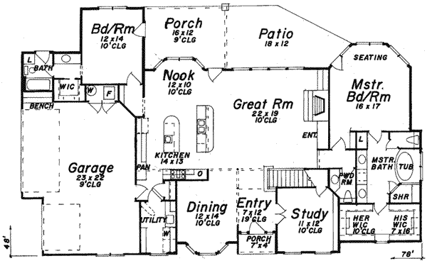 Home Plan - European Floor Plan - Main Floor Plan #52-186