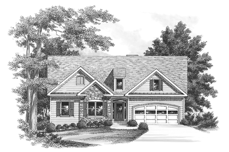 Dream House Plan - Exterior - Front Elevation 3 for Ranch House Plan #927-694 - 3 bed, 2 bath
