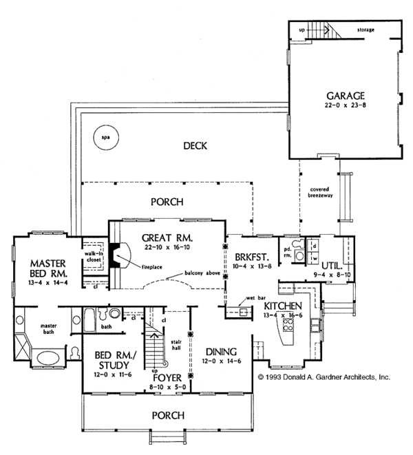 Dream House Plan - Country Floor Plan - Main Floor Plan #929-164