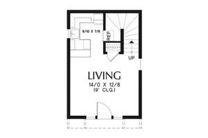 Floor Plan - Main Floor for Craftsman House Plan #48-935 - 1 bed, 1 bath