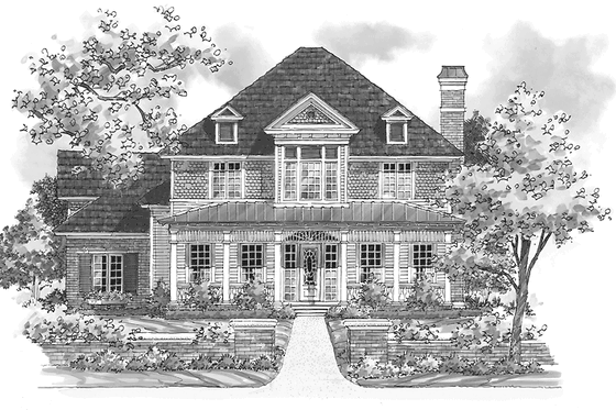 Exterior - Front Elevation 3 for Victorian House Plan #930-212 - 3 bed, 2.5 bath