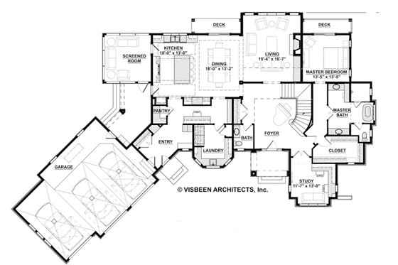 Floor Plan - Main Floor for Country House Plan #928-269 - 3 bed, 3.5 bath