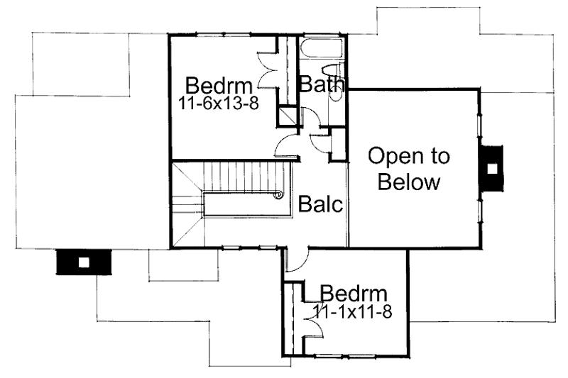 Architectural House Design - Floor Plan - Upper Floor for Victorian House Plan #120-197 - 3 bed, 2.5 bath