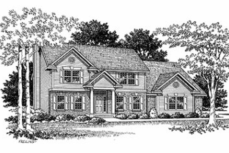 Home Plan - Traditional Exterior - Front Elevation Plan #70-399