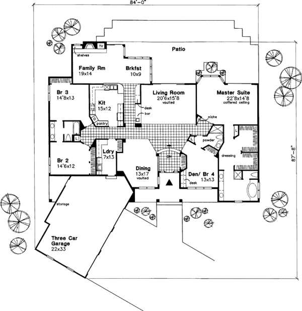 Architectural House Design - Country Floor Plan - Main Floor Plan #320-621