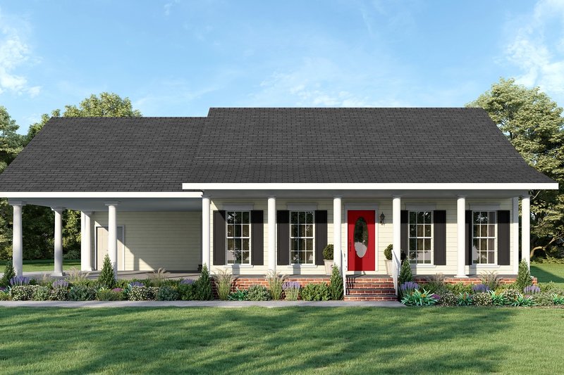 House Blueprint - Cottage Exterior - Front Elevation Plan #44-149