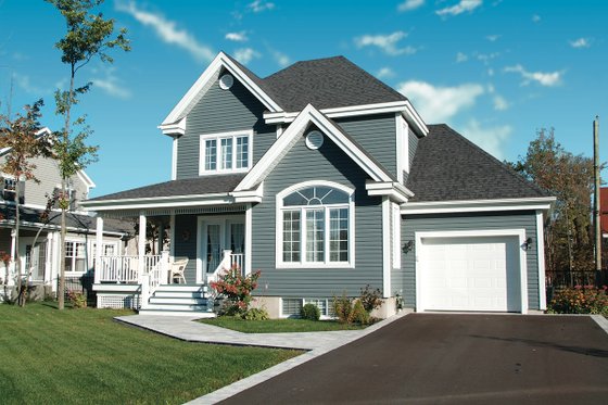 Exterior - Front Elevation 3 for Country House Plan #23-482 - 3 bed, 2 bath
