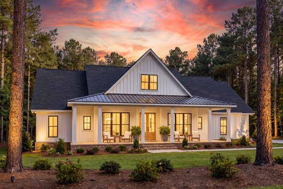 Exterior - Front Elevation 9 for Farmhouse House Plan #430-439 - 4 bed, 2.5 bath