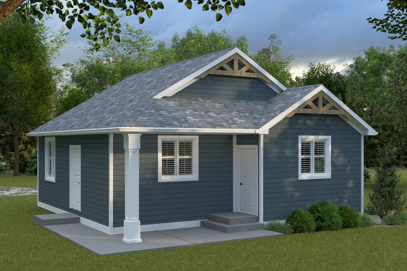 House Plan Design - Exterior - Front Elevation 3 for Craftsman House Plan #1060-333 - 2 bed, 1 bath