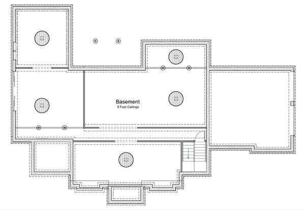 Farmhouse Floor Plan - Lower Floor Plan #1116-26