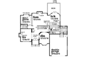 European Style House Plan - 4 Beds 3 Baths 2851 Sq/Ft Plan #47-375 