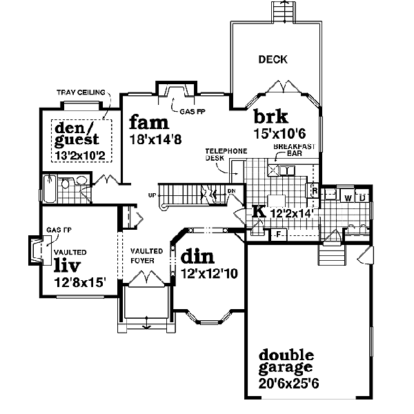 European Floor Plan - Main Floor Plan #47-375