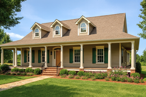 Country Exterior - Front Elevation Plan #44-121