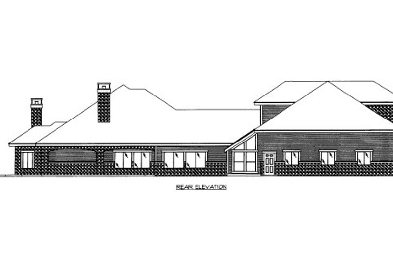 Home Plan - Exterior - Rear Elevation for Craftsman House Plan #117-768 - 2 bed, 3.5 bath