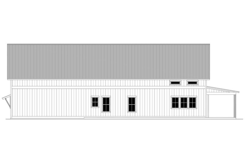Home Plan - Exterior - Rear Elevation for Barndominium House Plan #430-333 - 3 bed, 2.5 bath