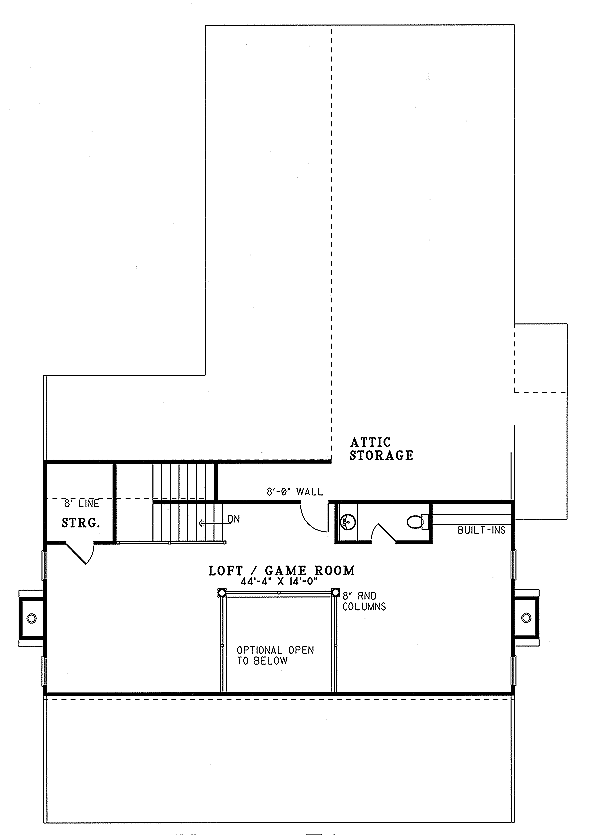 Traditional Floor Plan - Upper Floor Plan #17-223