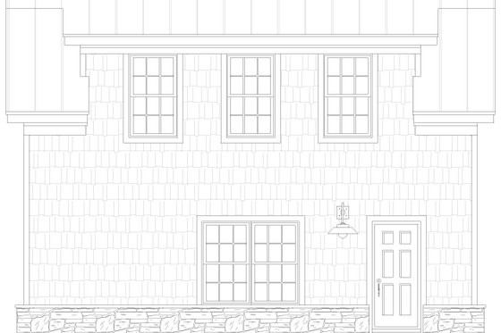 Exterior - Other Elevation for Farmhouse House Plan #932-1068, 1 bath