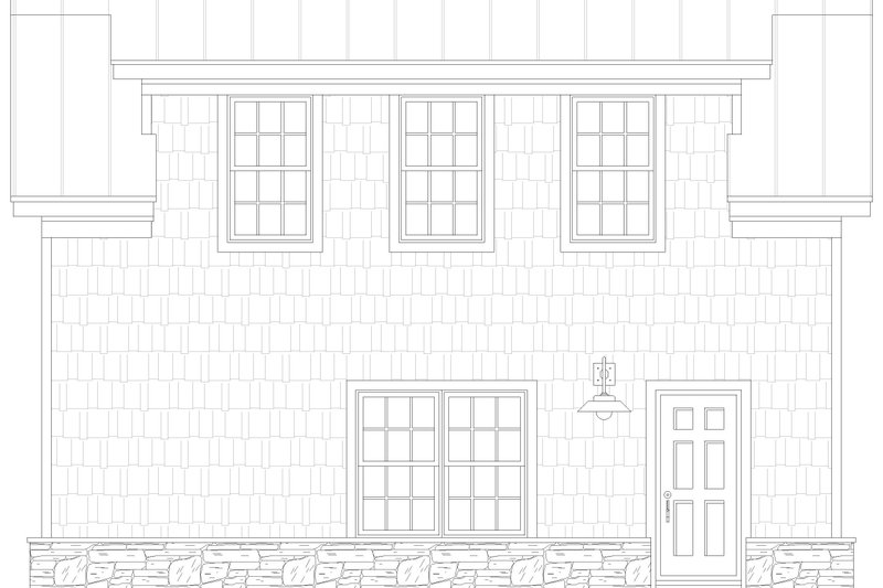 Home Plan - Exterior - Other Elevation for Farmhouse House Plan #932-1068, 1 bath