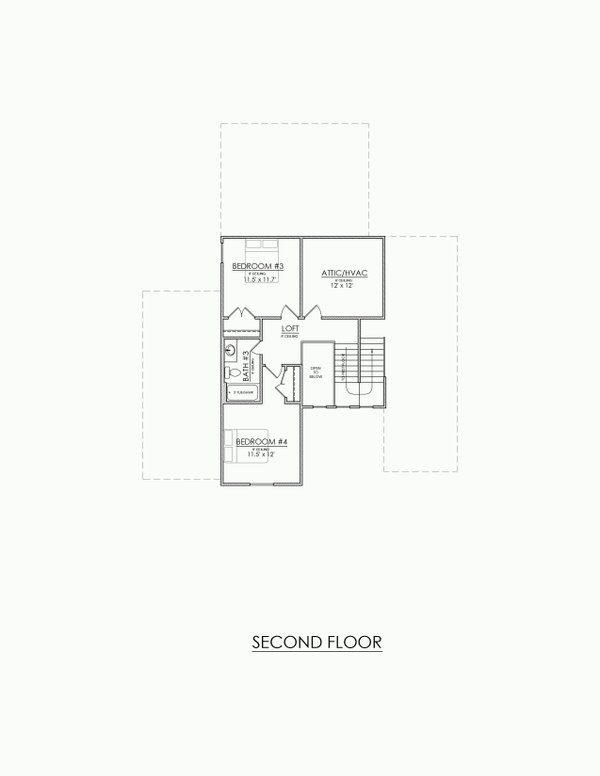 Farmhouse Floor Plan - Upper Floor Plan #1098-6